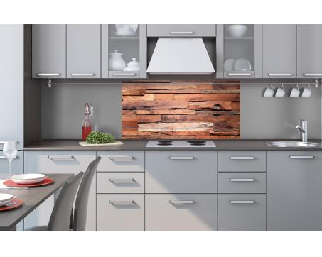Küchenrückwand Dibond - Holzwand 80 x 40 cm