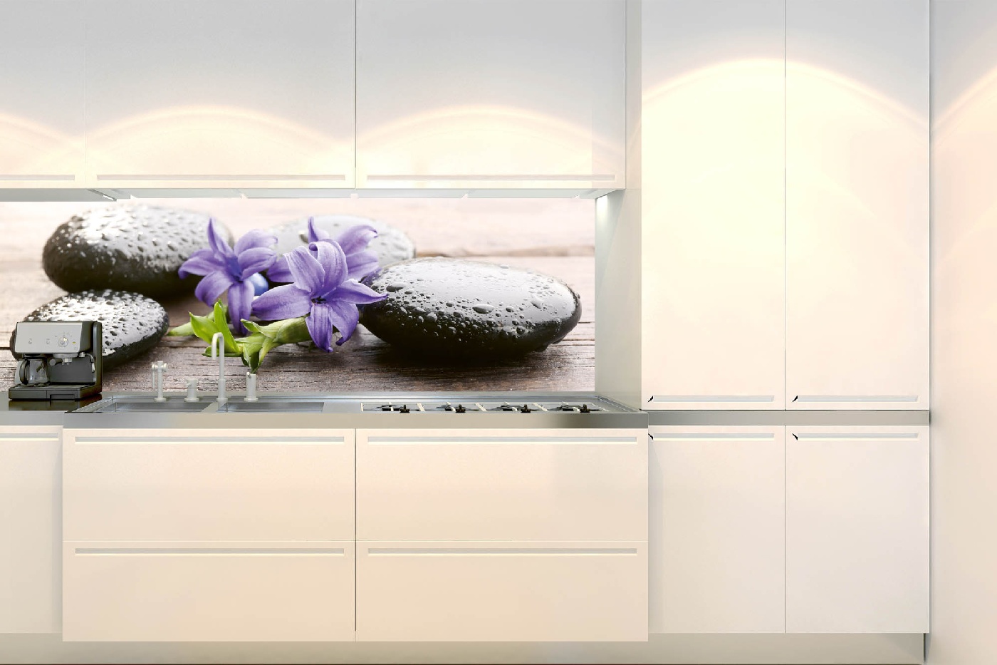 Küchenrückwand Folie - Thermalbad Heiße Steine 180 x 60 cm