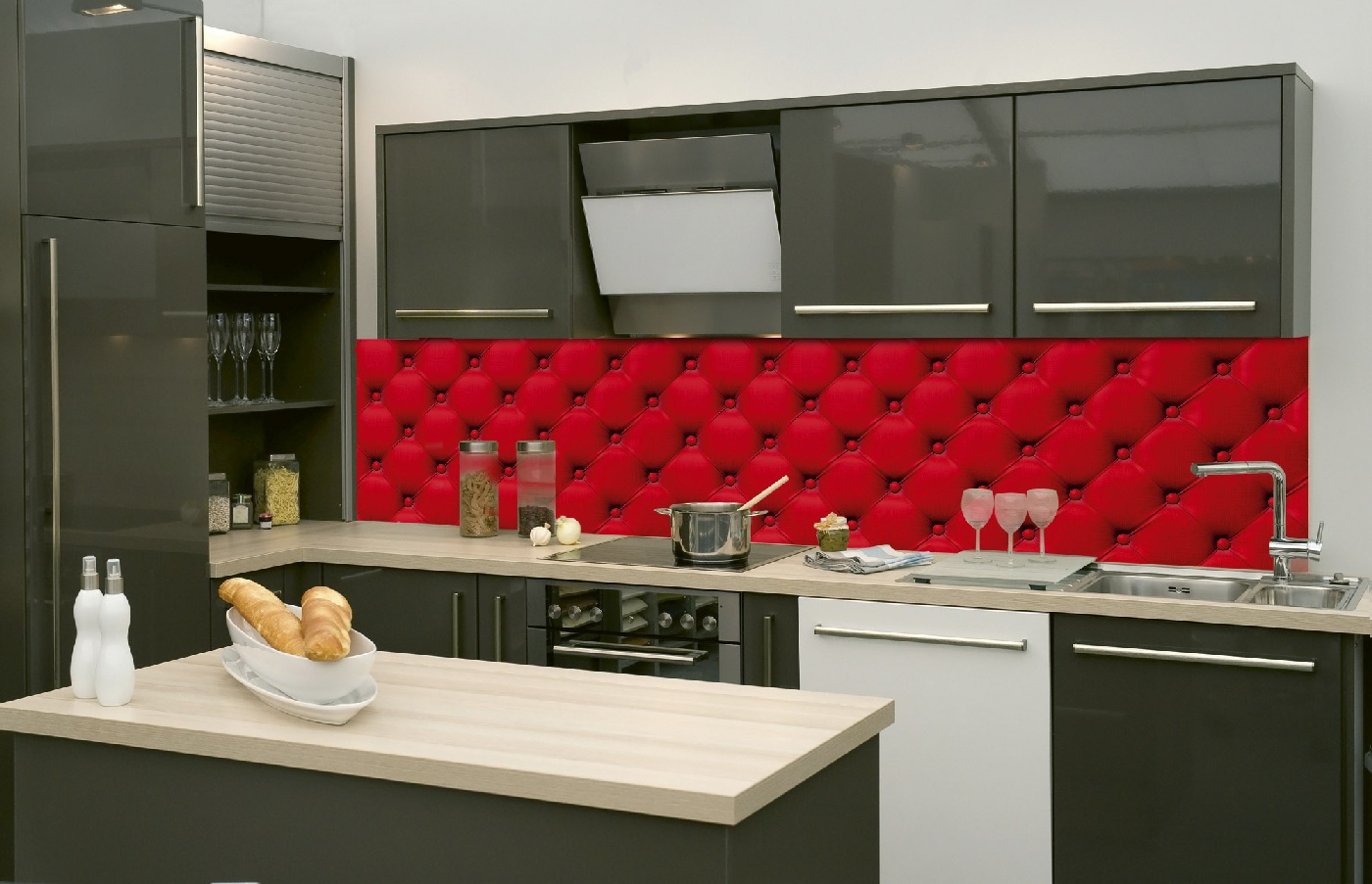 Küchenrückwand Folie - Chesterfield 260 x 60 cm