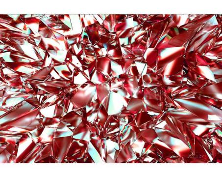 Vlies Fototapete - Rote Kristall 375 x 250 cm 