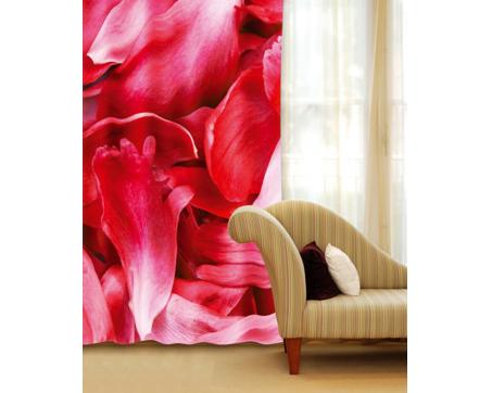 Vorhang - Rote Blütenblätter 140 x 245 cm