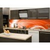 Küchenrückwand Glas - Abstrakte Malerei in Orange