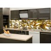 Küchenrückwand Glas - Goldener Kristall