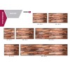 Küchenrückwand Dibond - Holzwand 80 x 60 cm