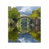 Vlies Fototapete - Landschaft mit Bogenbrücke 225 x 250 cm 