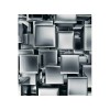 Vlies Fototapete - 3D Metallwürfel 225 x 250 cm 
