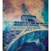 Vlies Fototapete - Eiffelturm Abstrakt l 225 x 250 cm 