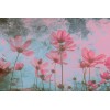 Vlies Fototapete - Pinke Blumen Abstrakt 375 x 250 cm 