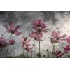 Vlies Fototapete - Violette Blumen Abstrakt 375 x 250 cm 