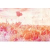 Vlies Fototapete - Mohnblumen Abstrakt 375 x 250 cm 