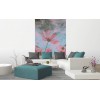 Vlies Fototapete - Pinke Blumen Abstrakt 150 x 250 cm 