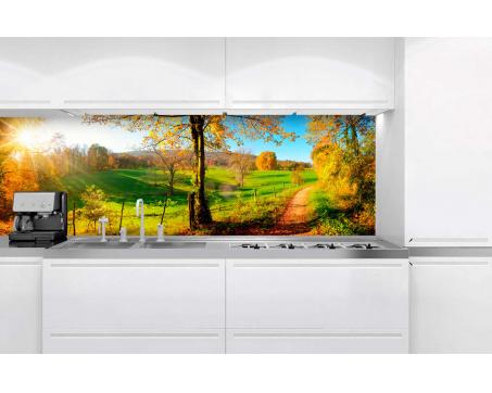 Küchenrückwand Plexiglas - Wiese 180 x 60 cm