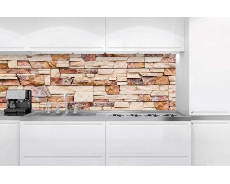 Küchenrückwand Dibond - steinige Wand 180 x 60 cm