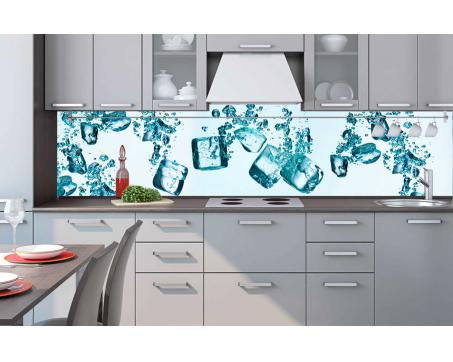 Küchenrückwand Dibond - Eiswürfel 260 x 60 cm