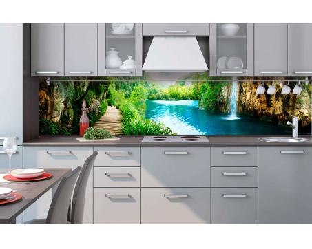 Küchenrückwand Plexiglas - Entspannung im Wald 240 x 60 cm