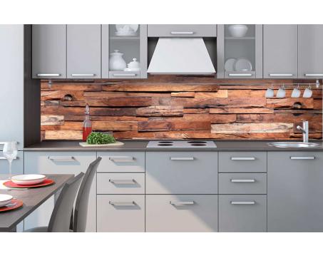 Küchenrückwand Dibond - Holzwand 260 x 60 cm