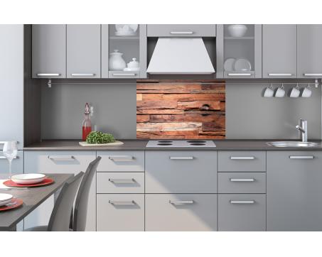 Küchenrückwand Dibond - Holzwand 60 x 40 cm