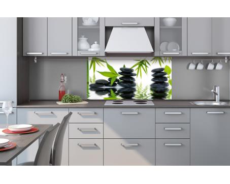 Küchenrückwand Dibond - Zen Steine 80 x 40 cm