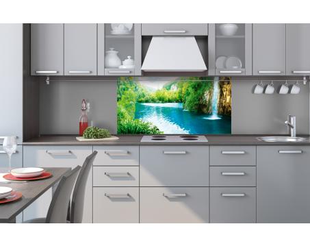 Küchenrückwand Dibond - Entspannung im Wald 80 x 40 cm