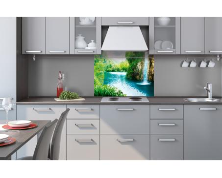 Küchenrückwand Dibond - Entspannung im Wald 80 x 60 cm