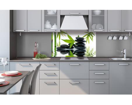 Küchenrückwand Dibond - Zen Steine 100 x 60 cm