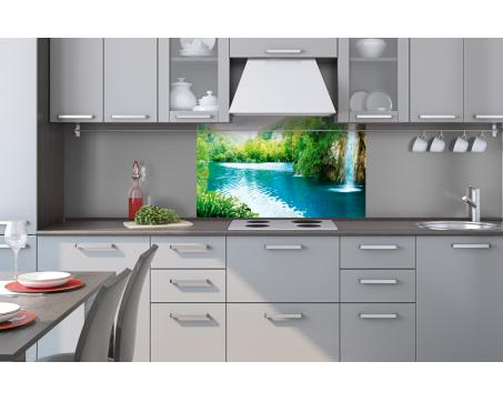 Küchenrückwand Dibond - Entspannung im Wald 100 x 60 cm