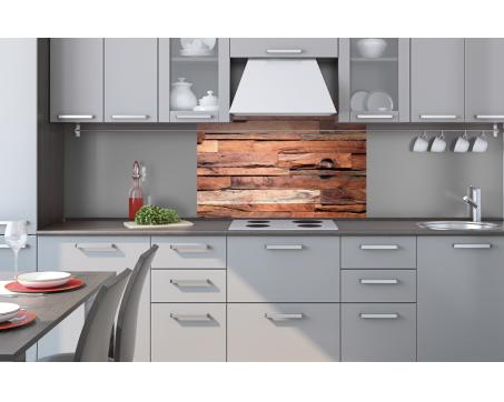 Küchenrückwand Dibond - Holzwand 100 x 60 cm