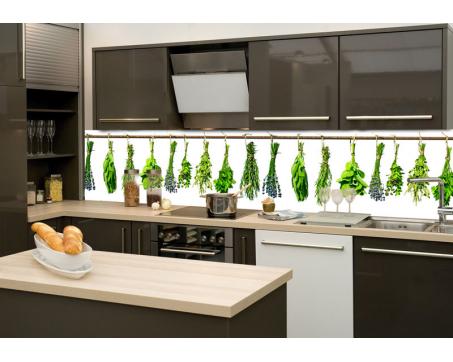Küchenrückwand Glas - Kräuter