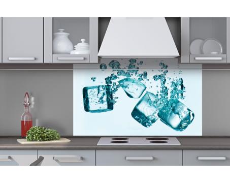 Küchenrückwand Plexiglas - Eiswürfel 100 x 60 cm