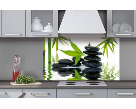 Küchenrückwand Plexiglas - Zen Steine 100 x 60 cm