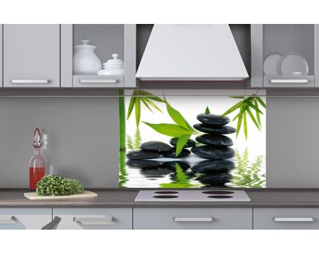 Küchenrückwand Plexiglas - Zen Steine 60 x 40 cm