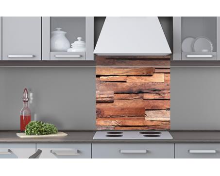 Küchenrückwand Plexiglas - Holzwand 60 x 60 cm