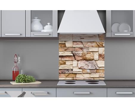 Küchenrückwand Plexiglas - steinige Wand 60 x 60 cm