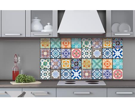 Küchenrückwand Plexiglas - Azulejos 80 x 40 cm