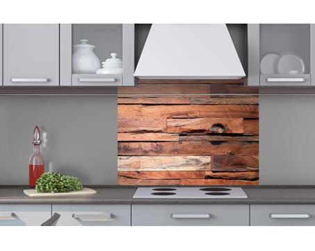 Küchenrückwand Plexiglas - Holzwand 80 x 60 cm