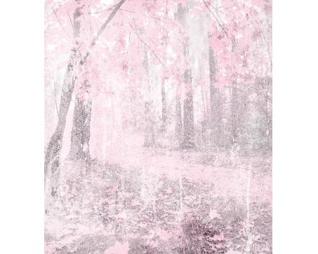 Vlies Fototapete - Rosa Wald Abstrakt 225 x 250 cm 