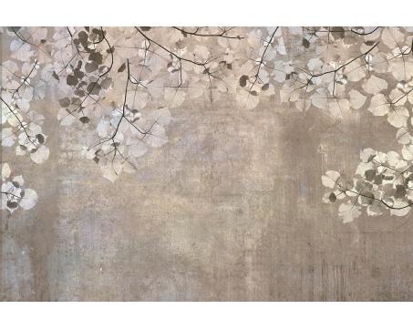 Vlies Fototapete - Beige Blätter Abstrakt 375 x 250 cm 