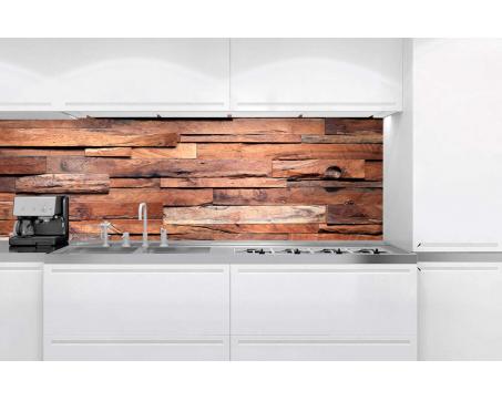 Küchenrückwand Dibond - Holzwand 180 x 60 cm