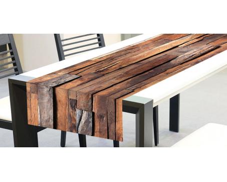 Tischläufer - Holzwand