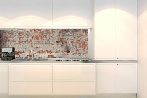 Küchenrückwand Folie - Alter Backsteinmauerhintergrund 180 x 60 cm