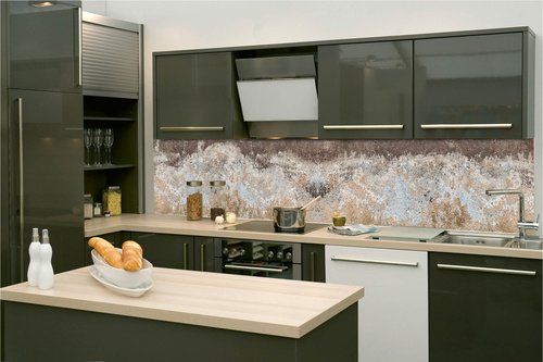 Küchenrückwand Folie - Betonwand Mit Rissen 260 x 60 cm