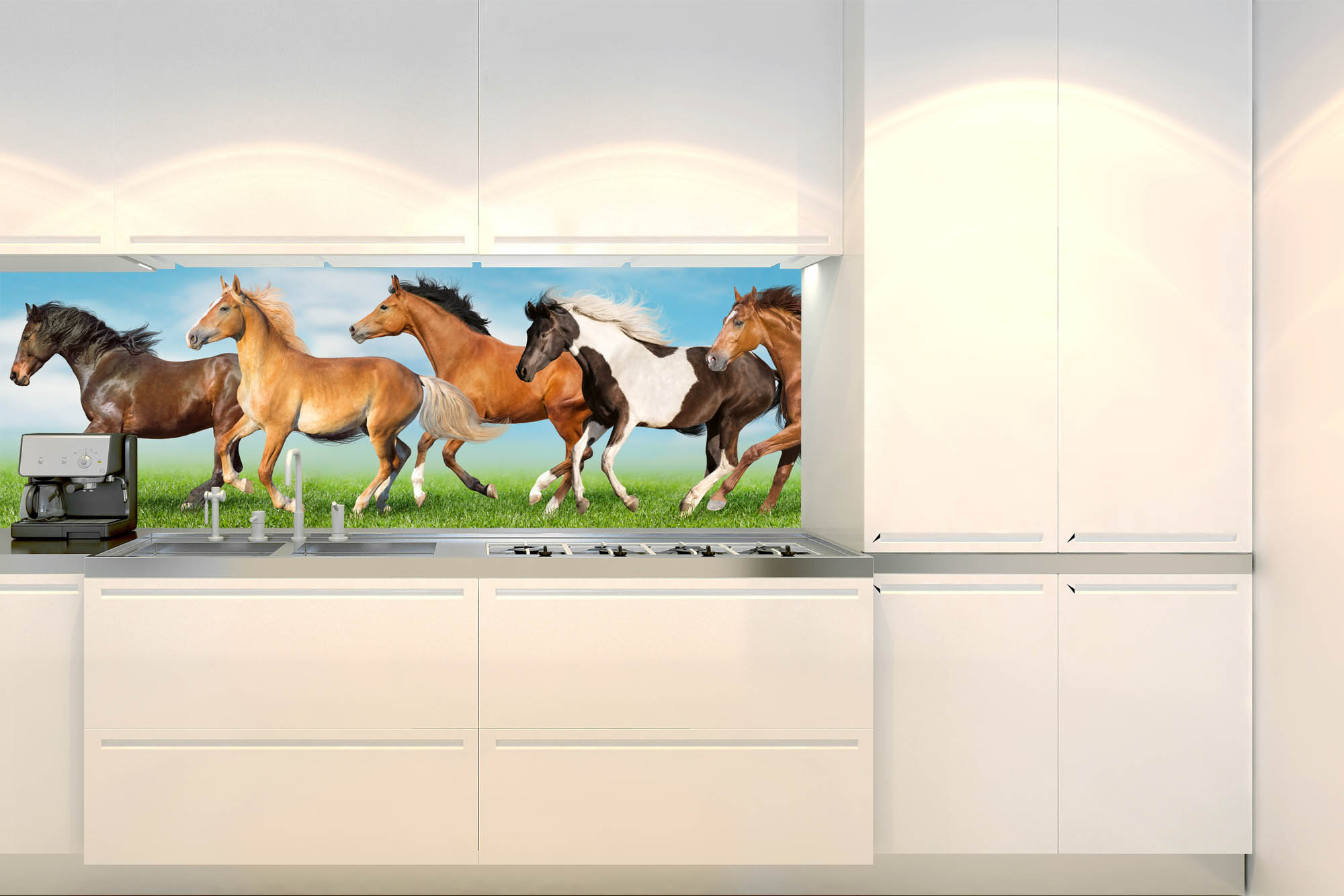 Küchenrückwand Folie - Horseshoe Falls in Wales 180 x 60 cm