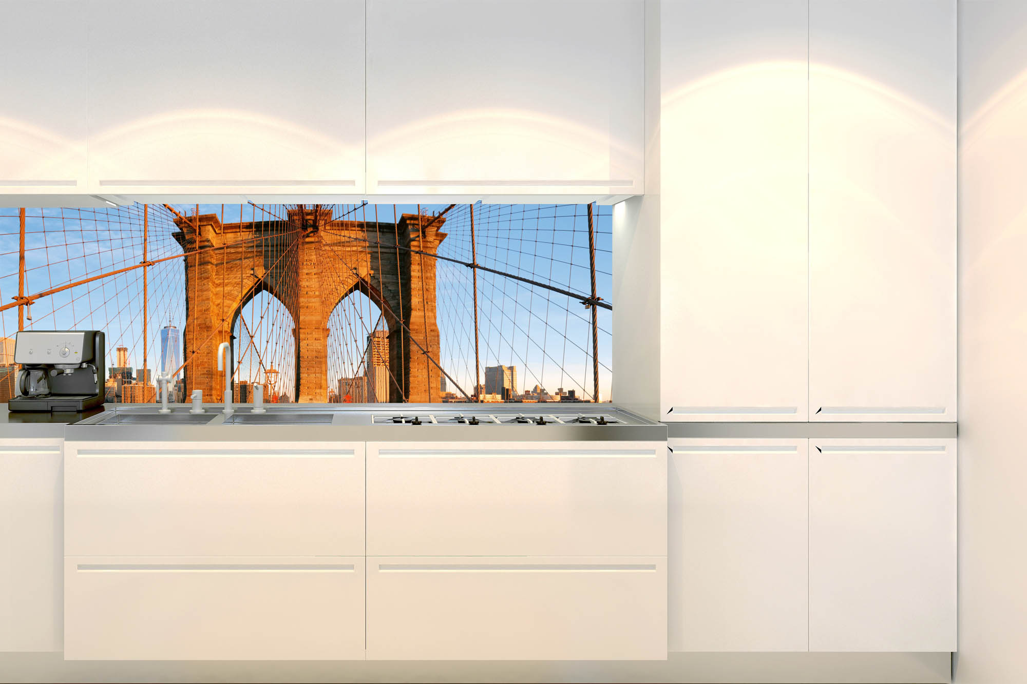 Küchenrückwand Folie - Brooklyn Brücke Panorama 180 x 60 cm