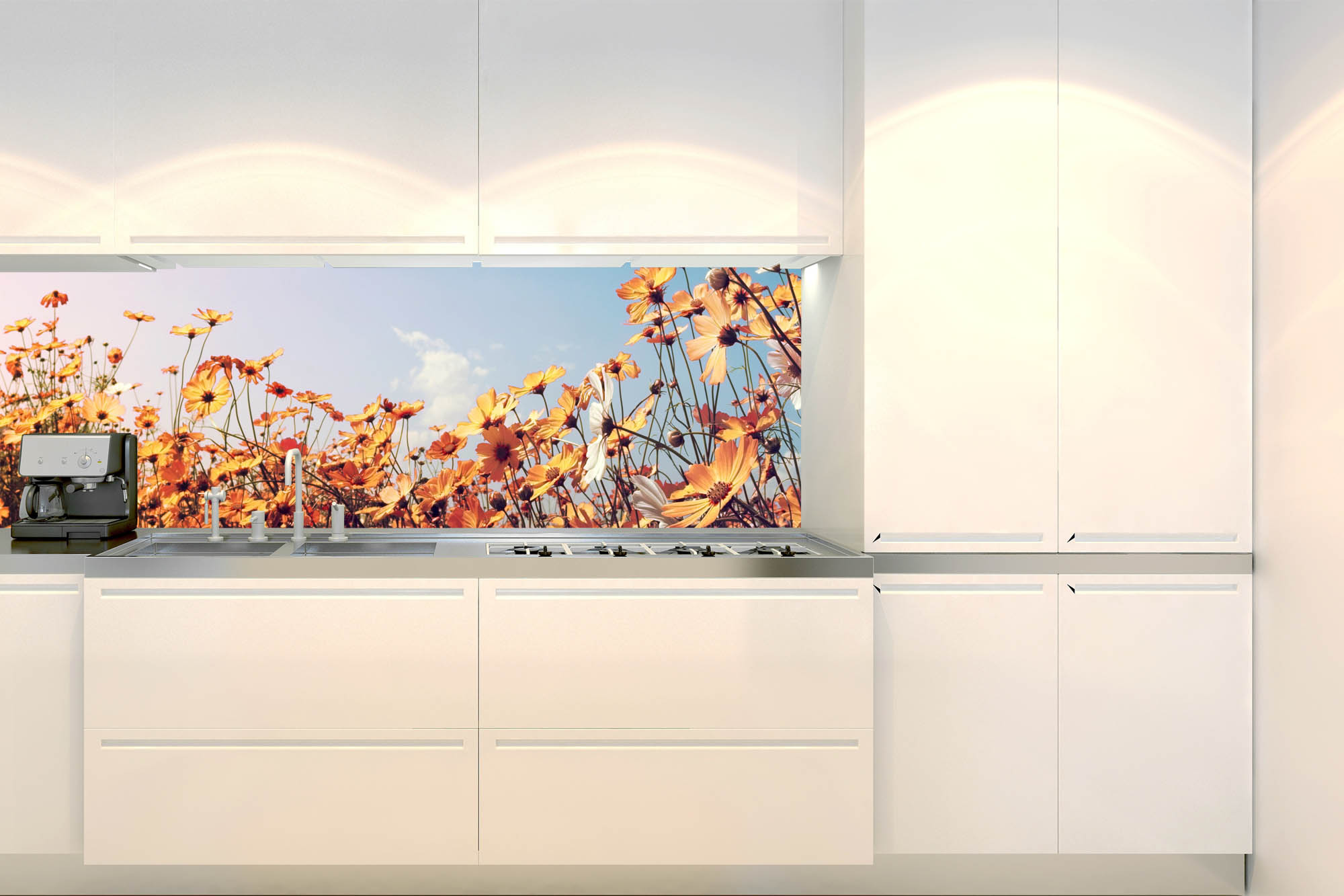 Küchenrückwand Folie - Schöne Blumenwiese 180 x 60 cm