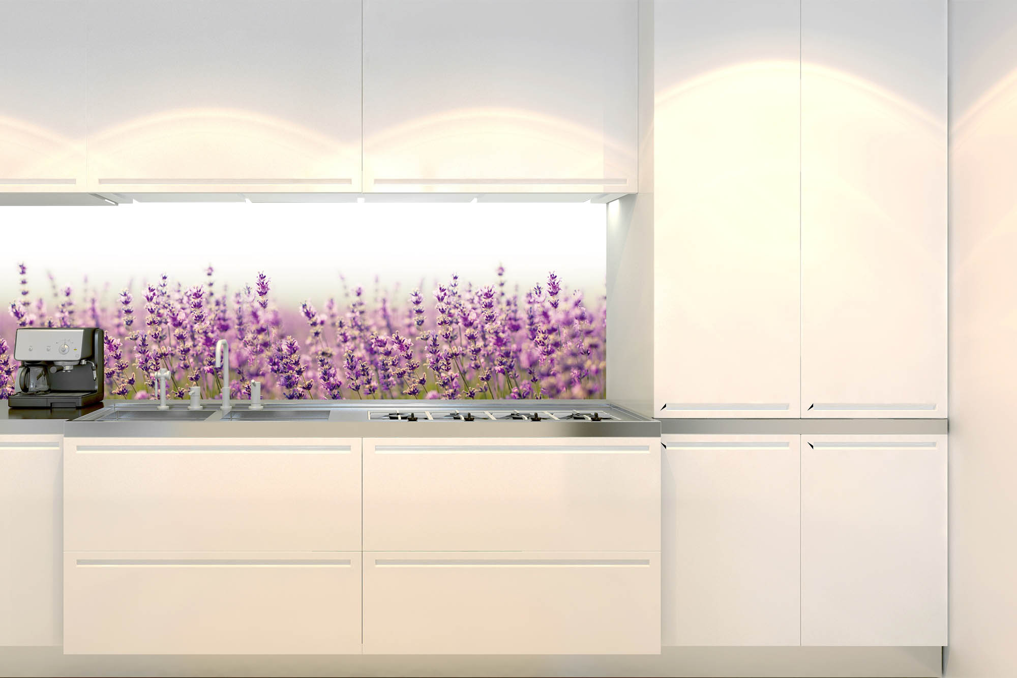 Küchenrückwand Folie - Fabelhafter Lavendel 180 x 60 cm