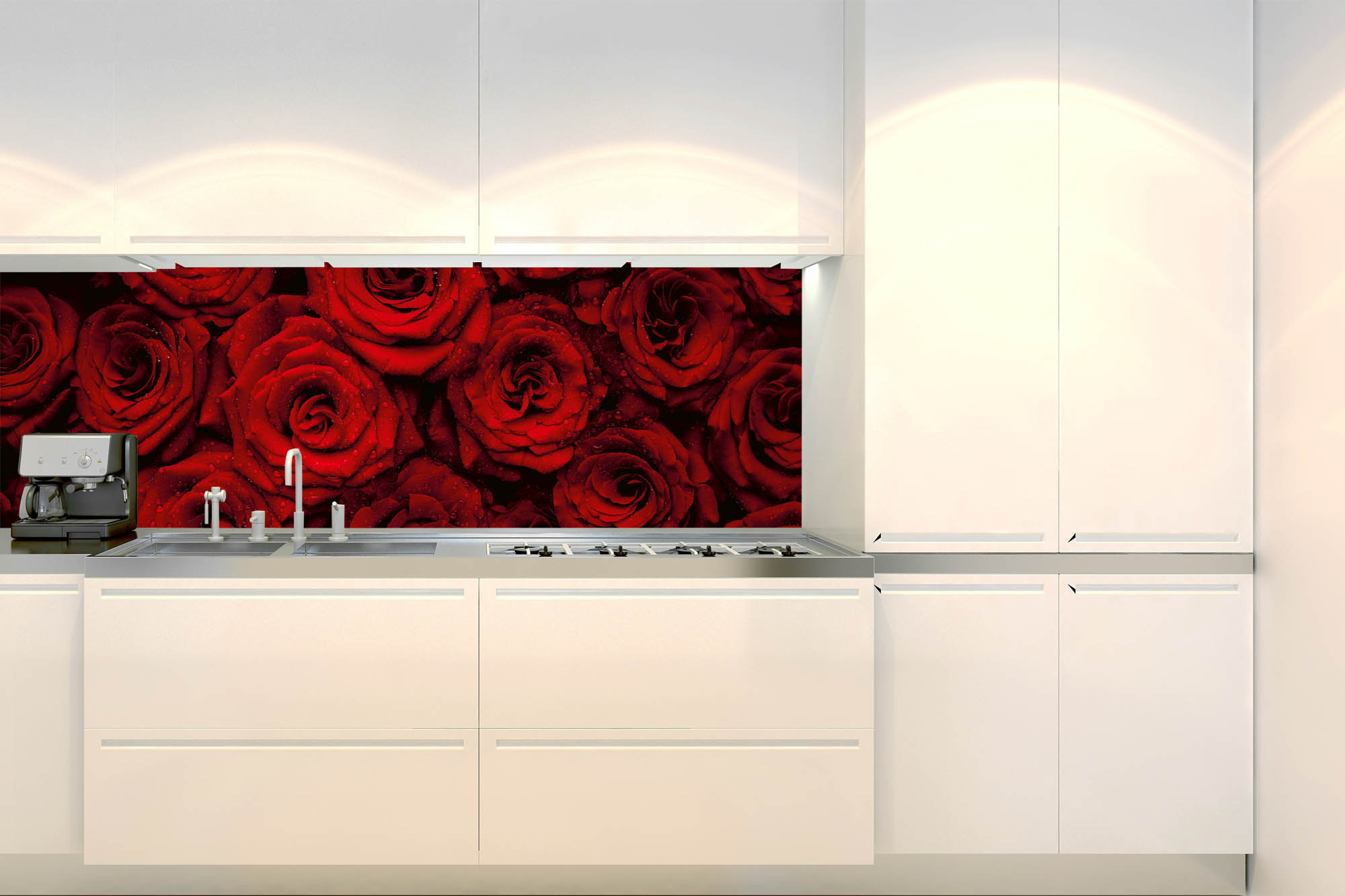 Küchenrückwand Folie - Schöne rote Fische 180 x 60 cm