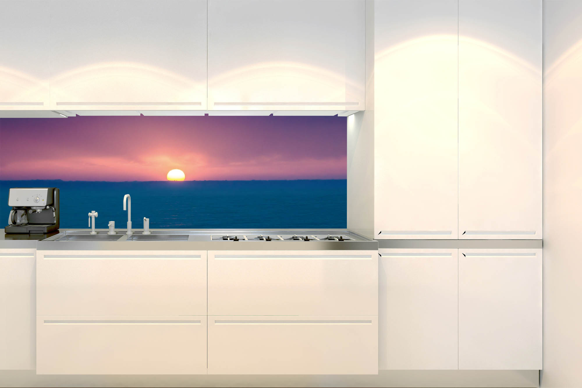Küchenrückwand Folie - Dramatischer Sonnenaufgang 180 x 60 cm