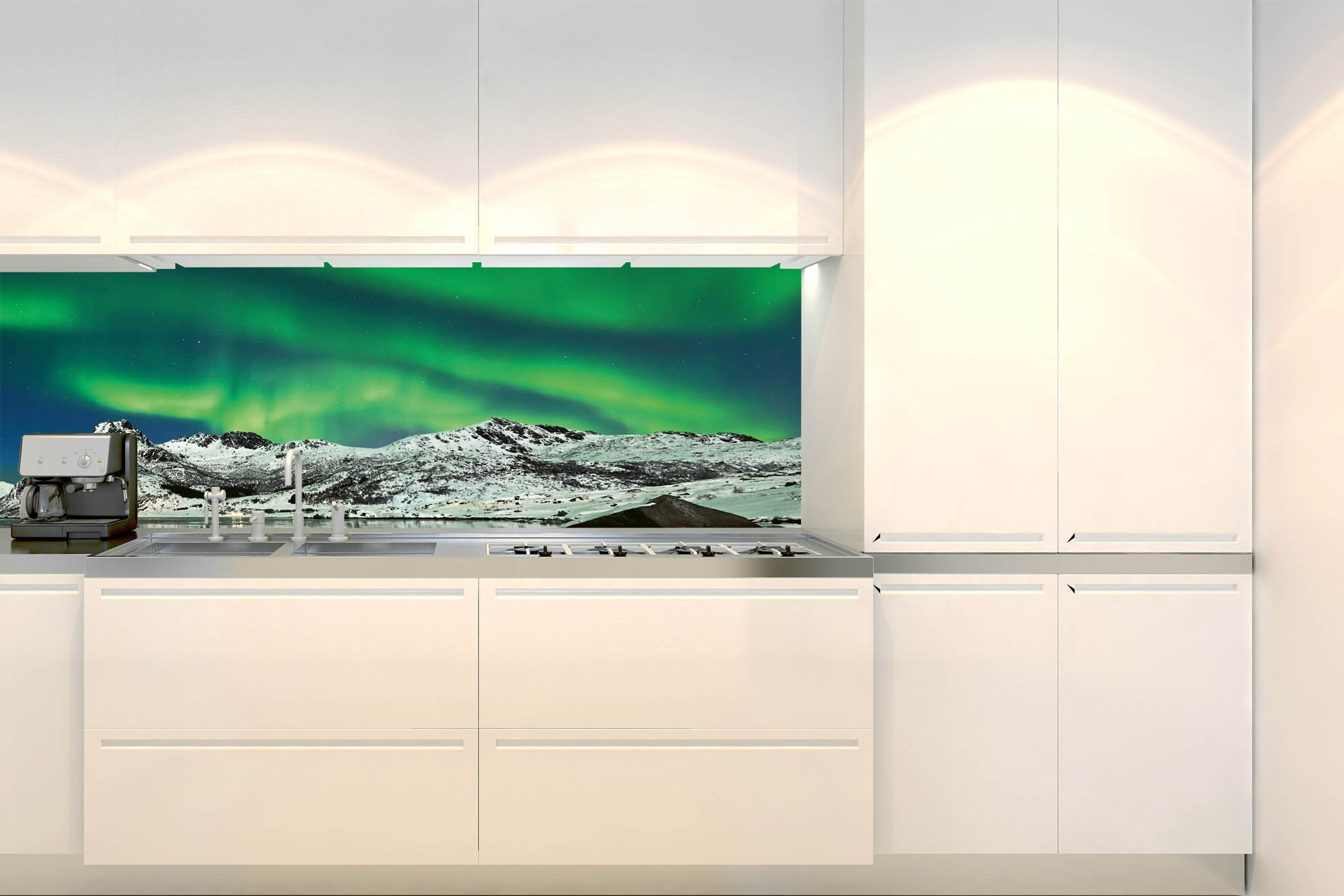 Küchenrückwand Folie - Polarlicht 180 x 60 cm