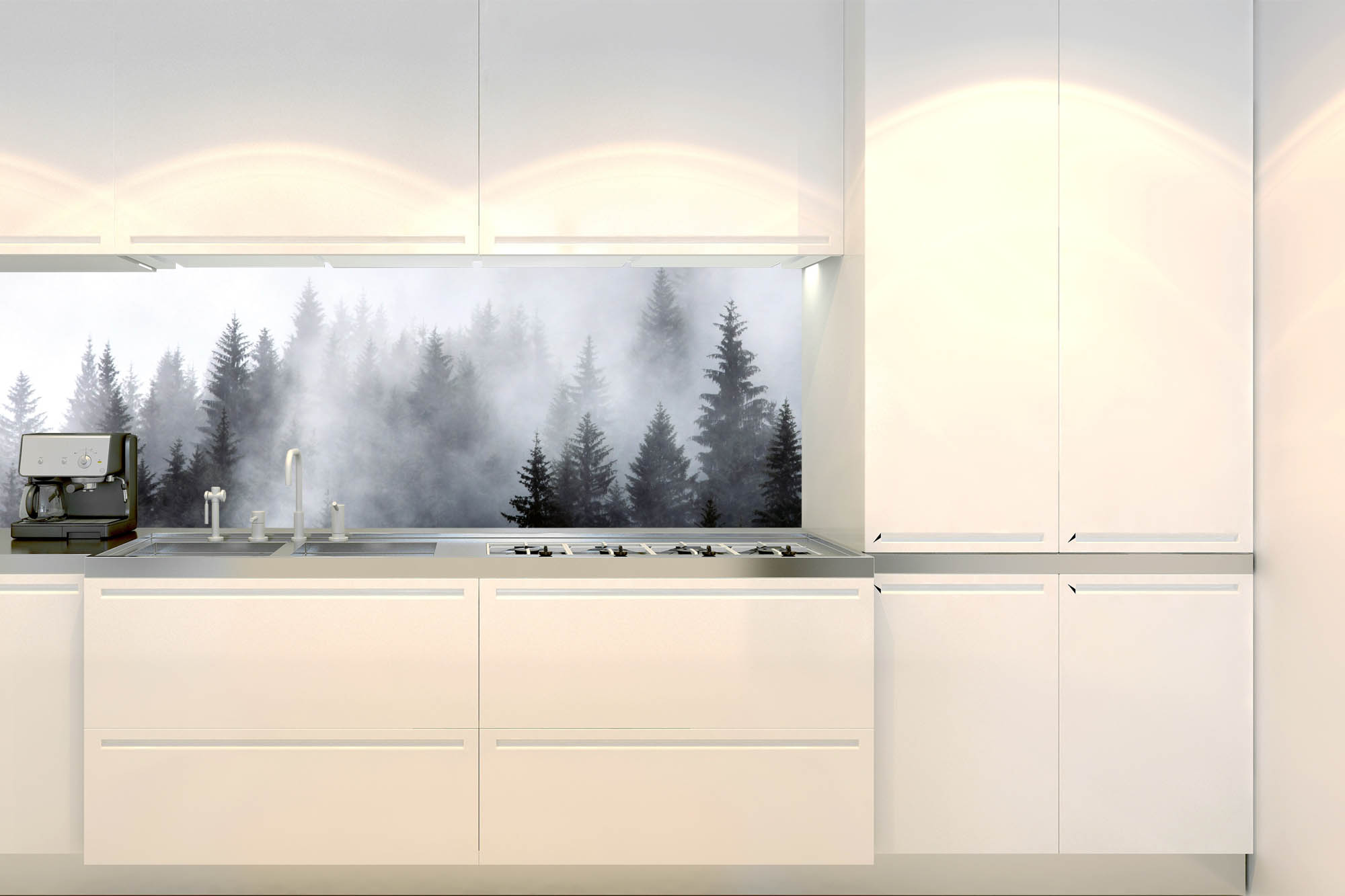 Küchenrückwand Folie - Neblig 180 x 60 cm