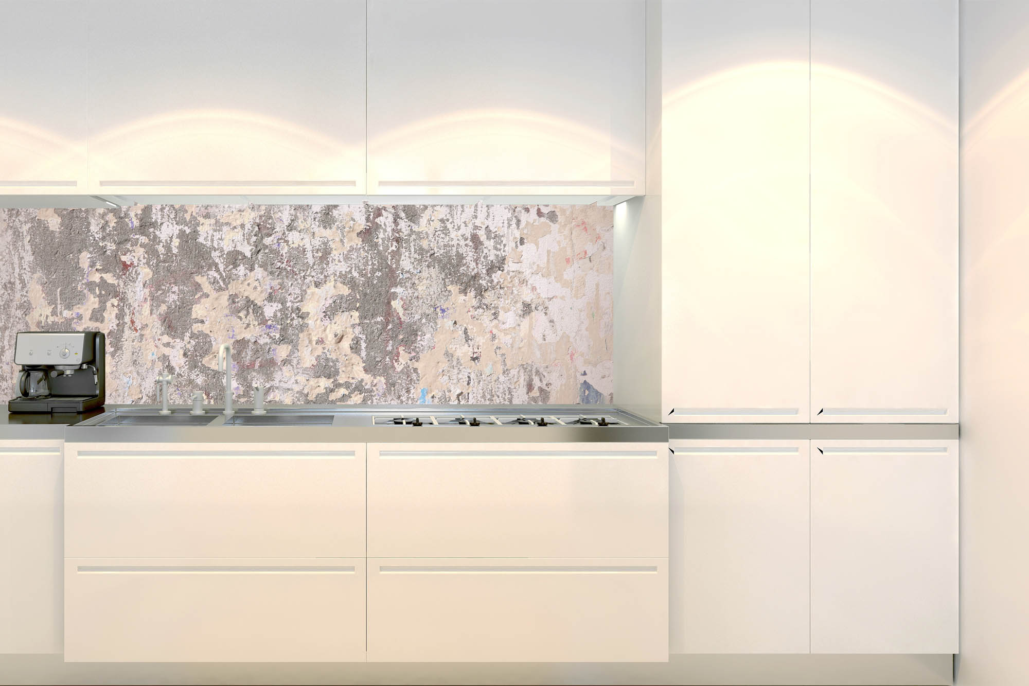 Küchenrückwand Folie - Abgebrochene Betonwand 180 x 60 cm